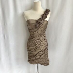 BCBG MAX AZRIA Evangeline One Shoulder Dress